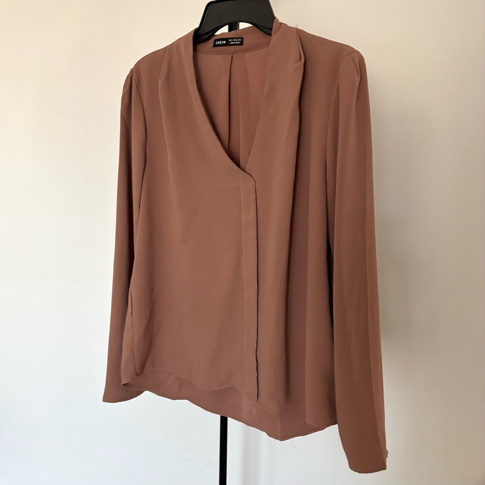 Pink long sleeve blouse